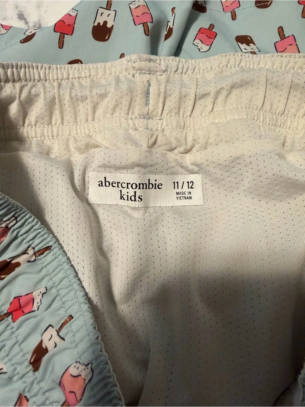 abercrombie kids Mint Popsicle Print & Plum Swim Trunks - 2-Pack